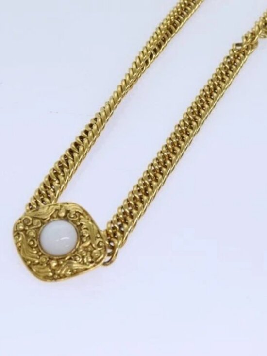 CHANEL Chain Pearl Belt metal Gold CC Auth bs13679 main image 6